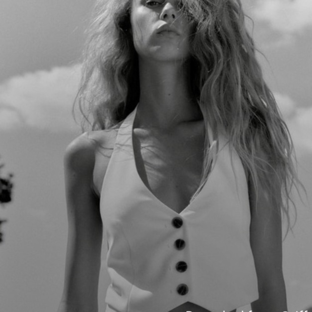 Zara vest crop top